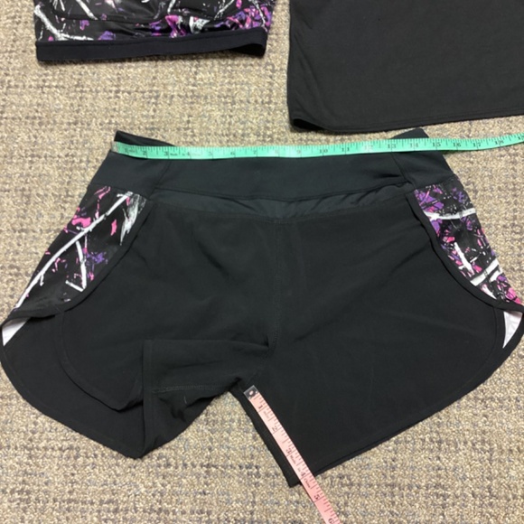 Moon Shine Muddy Girl Camo Black Pink Purple Sports Bra Shorts Tank Top * S/M - Picture 6 of 16